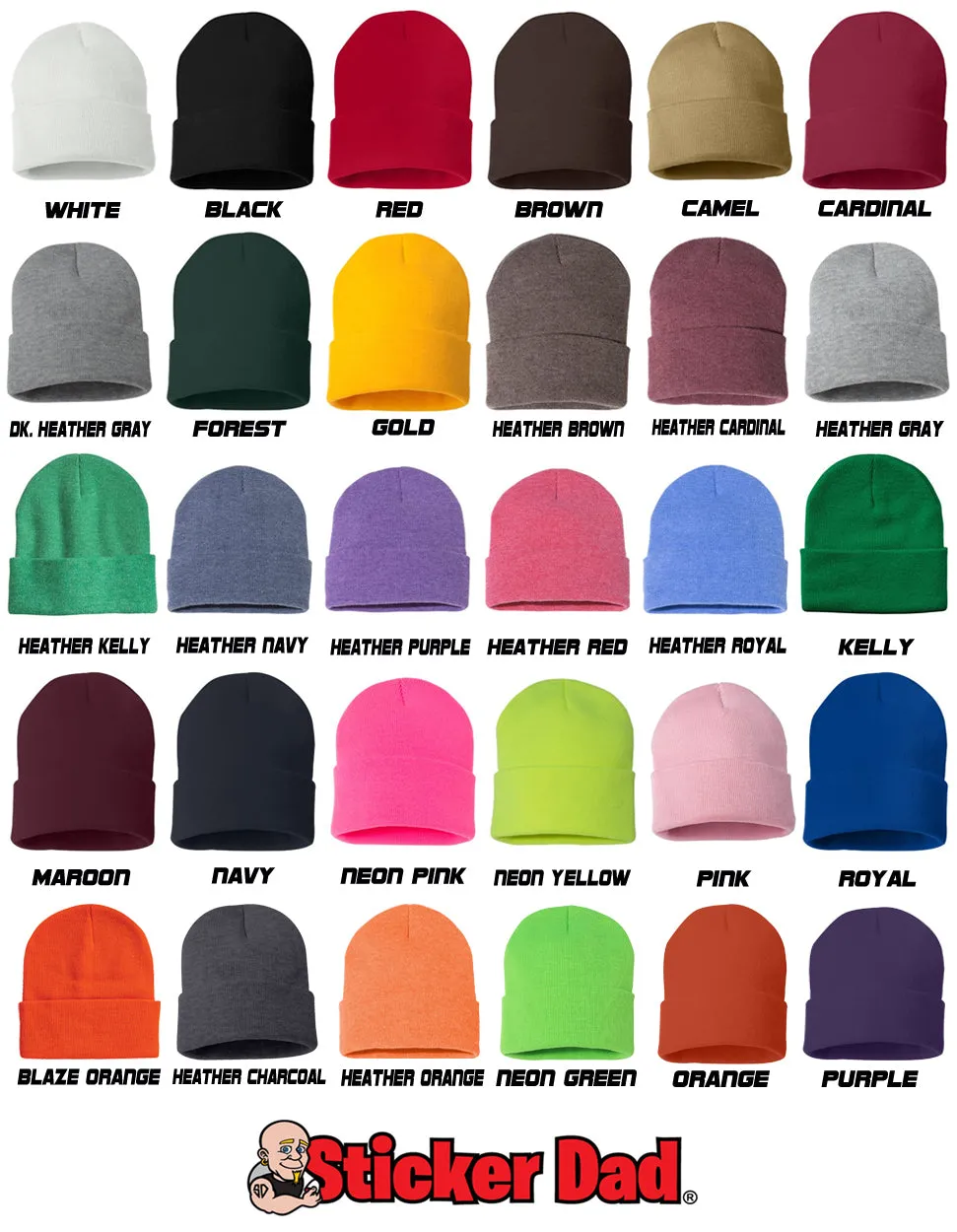 13.1 Embroidered Cuffed Beanie Hat