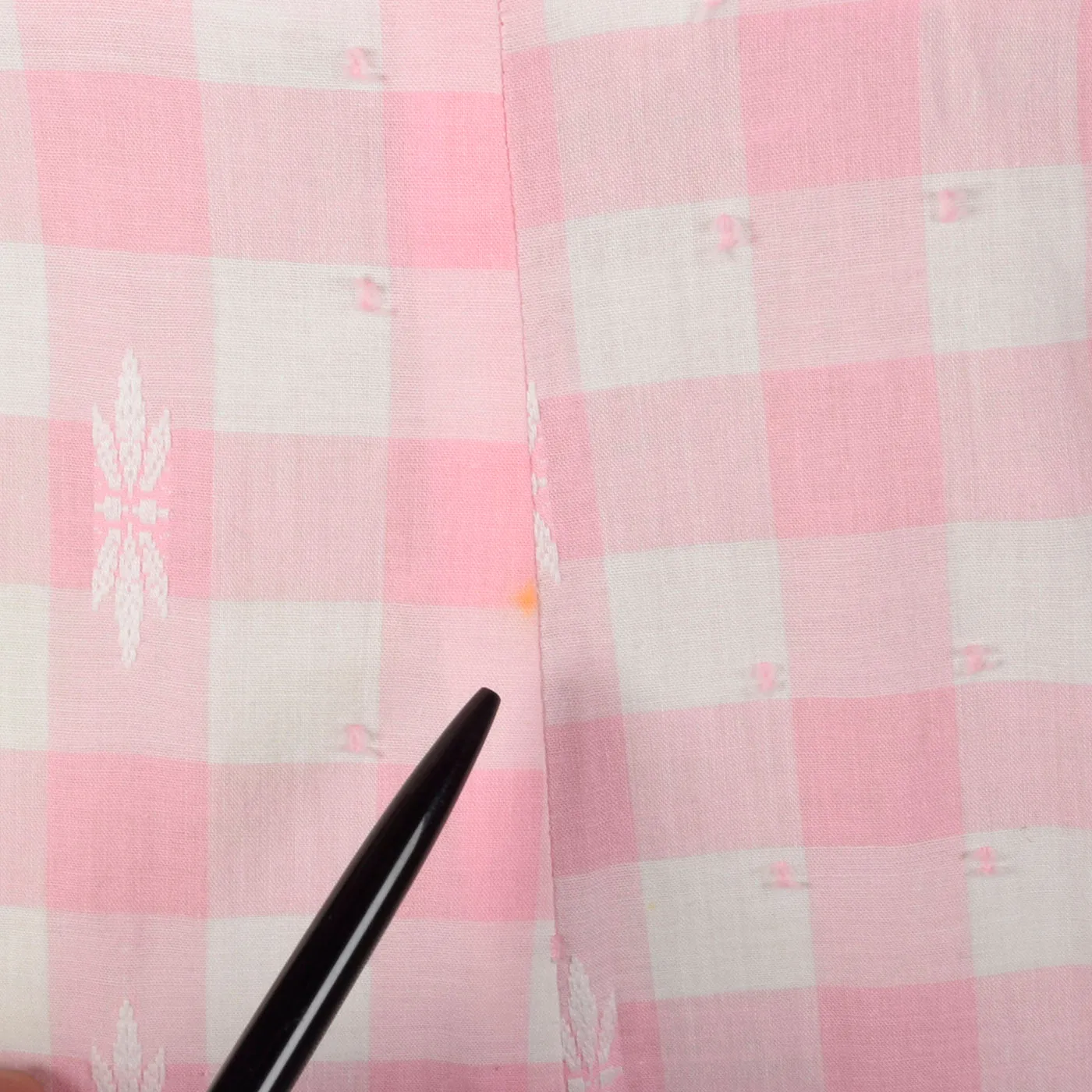 1950s Pink Gingham Pencil Dress