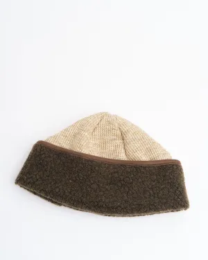 2 Tone Beanie Brown with Olive