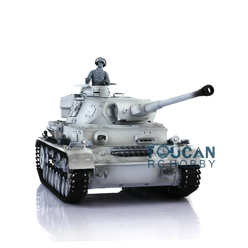 2.4G Henglong 1/16 Scale RC Tank 3859 Plastic German Panzer IV F2 RTR 7.0 Tank w/ Smoking Gearbox BB Shooting Road Wheels Tracks