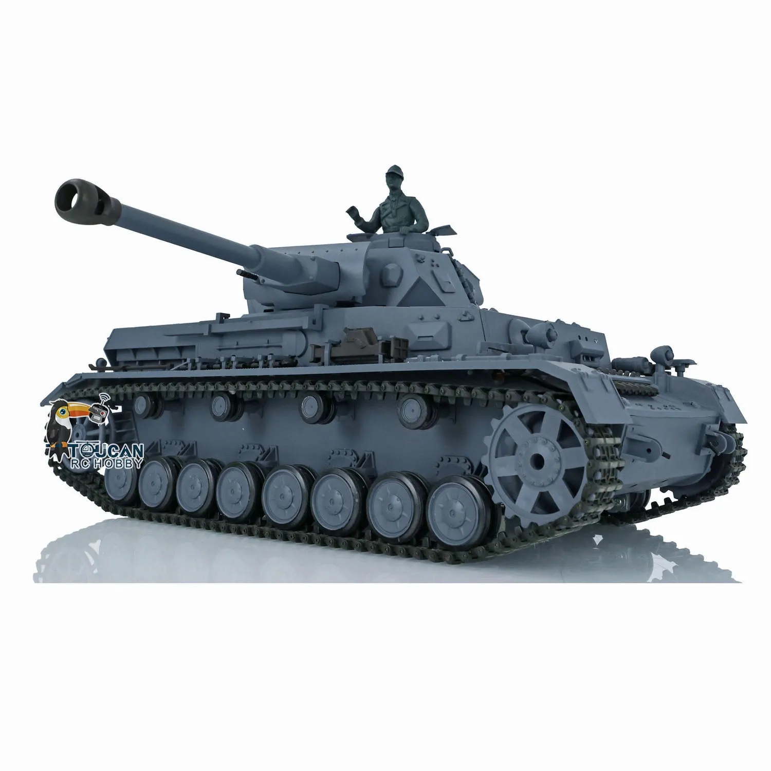 2.4G Henglong 1/16 Scale RC Tank 3859 Plastic German Panzer IV F2 RTR 7.0 Tank w/ Smoking Gearbox BB Shooting Road Wheels Tracks