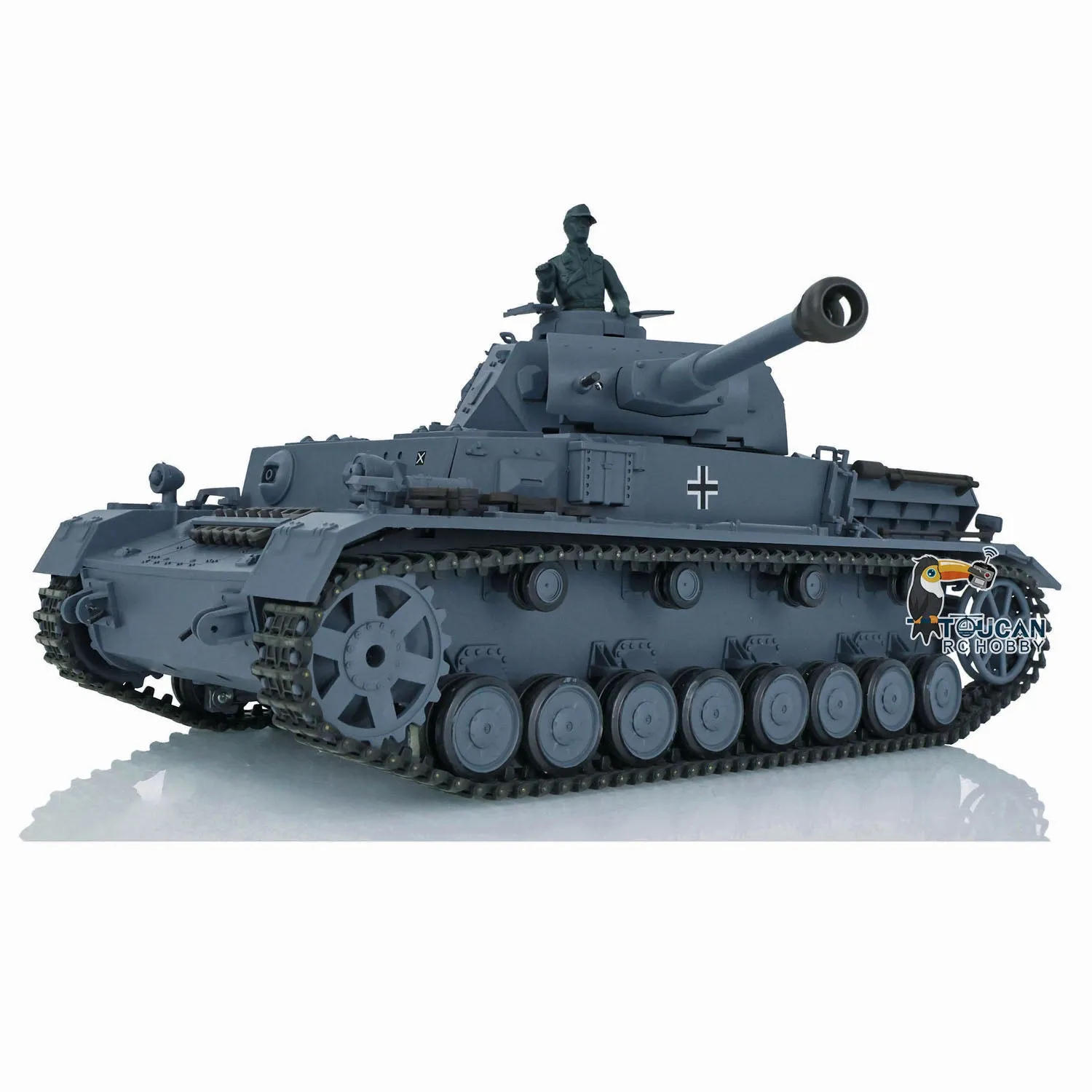 2.4G Henglong 1/16 Scale RC Tank 3859 Plastic German Panzer IV F2 RTR 7.0 Tank w/ Smoking Gearbox BB Shooting Road Wheels Tracks