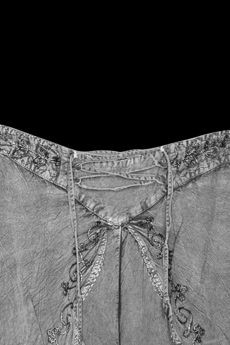 Acidwash Rayon Wrap Style Pants