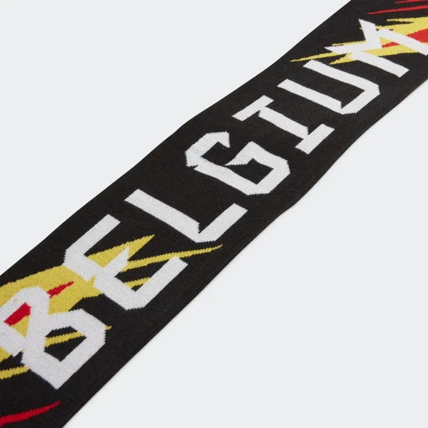 adidas Belgium Soccer Scarf HM6673 Black/Bold Gold/Red