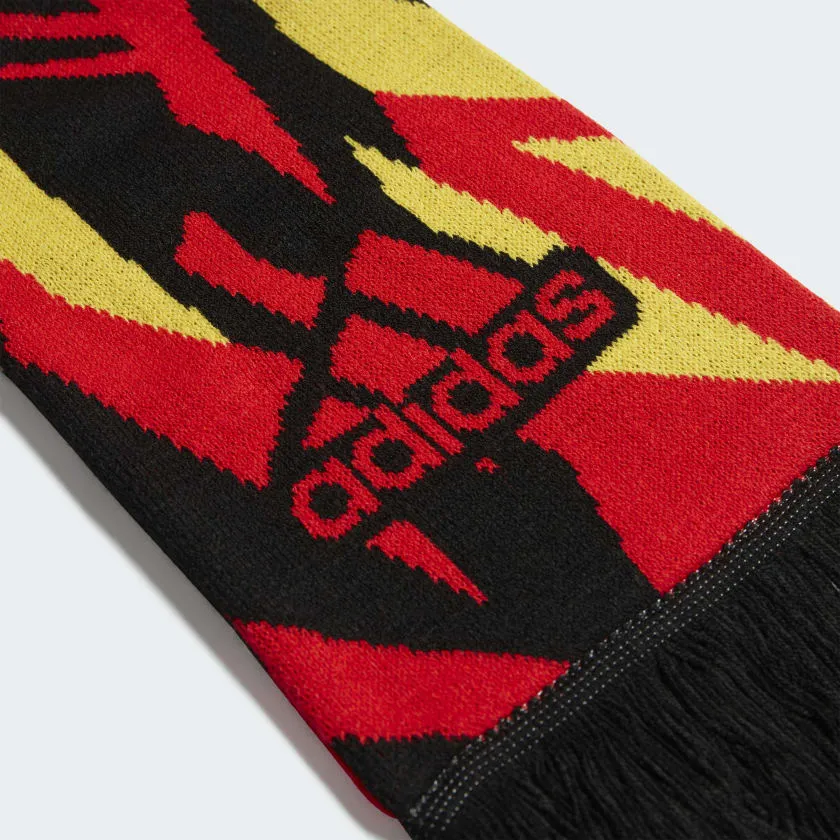 adidas Belgium Soccer Scarf HM6673 Black/Bold Gold/Red