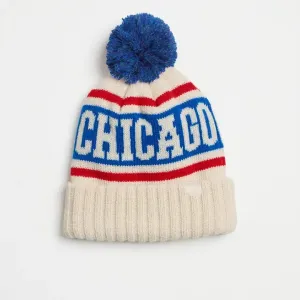 Adult Chicago Varsity Beanie in Royal & Red