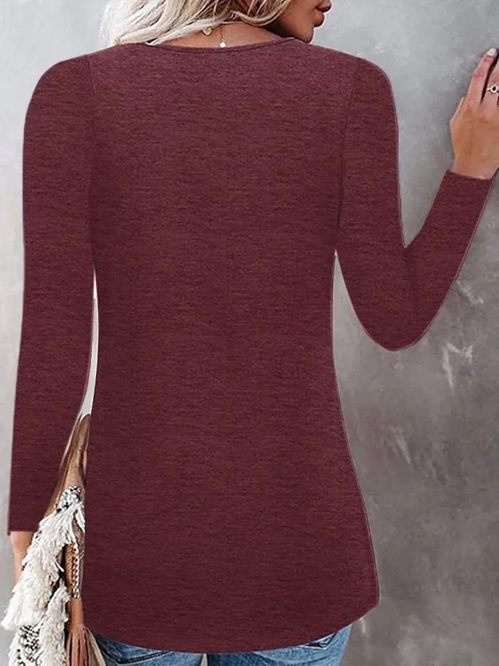 Affordable Lace Long Sleeve Blouse