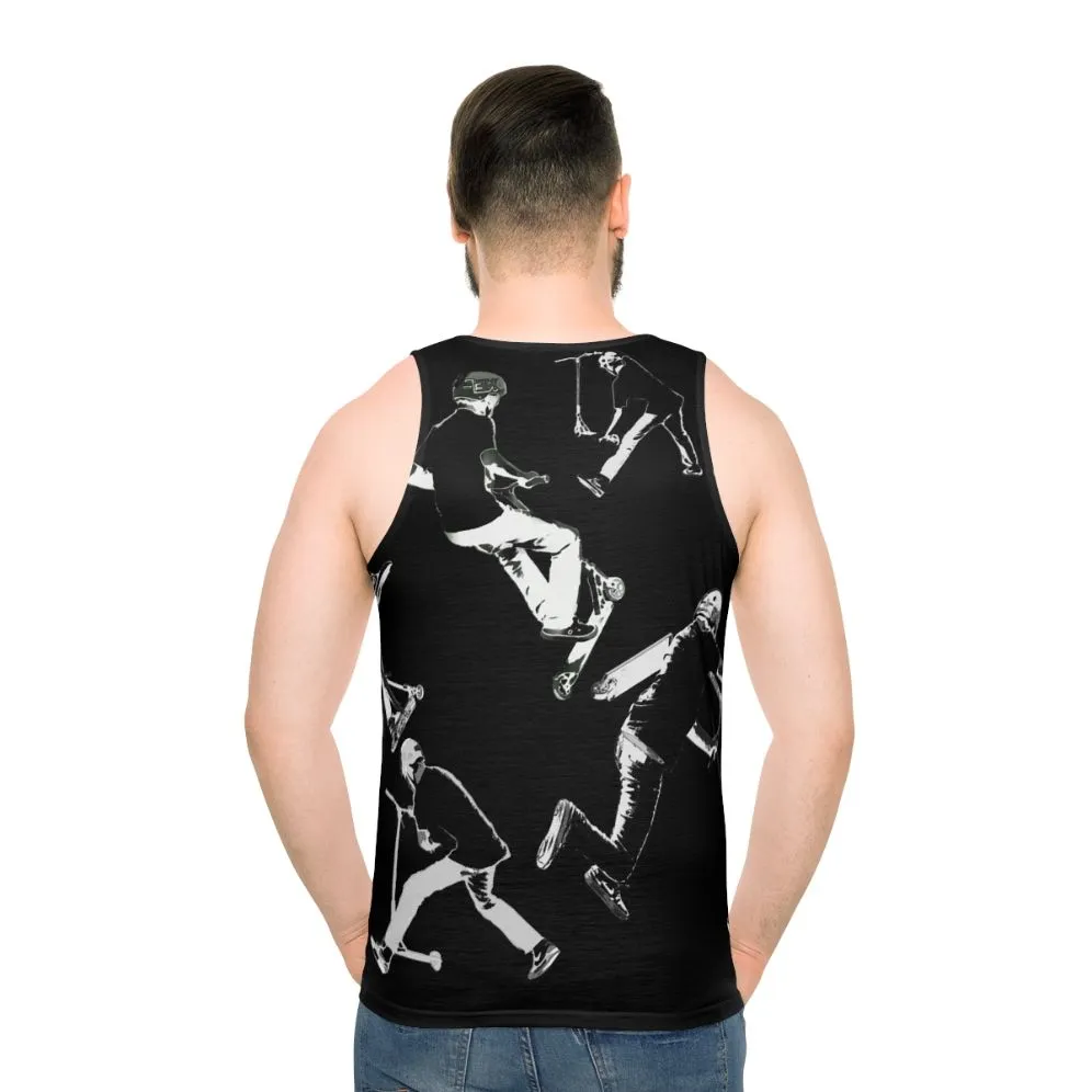 Airtime Stunt Scooter Unisex Tank Top for Sports Enthusiasts