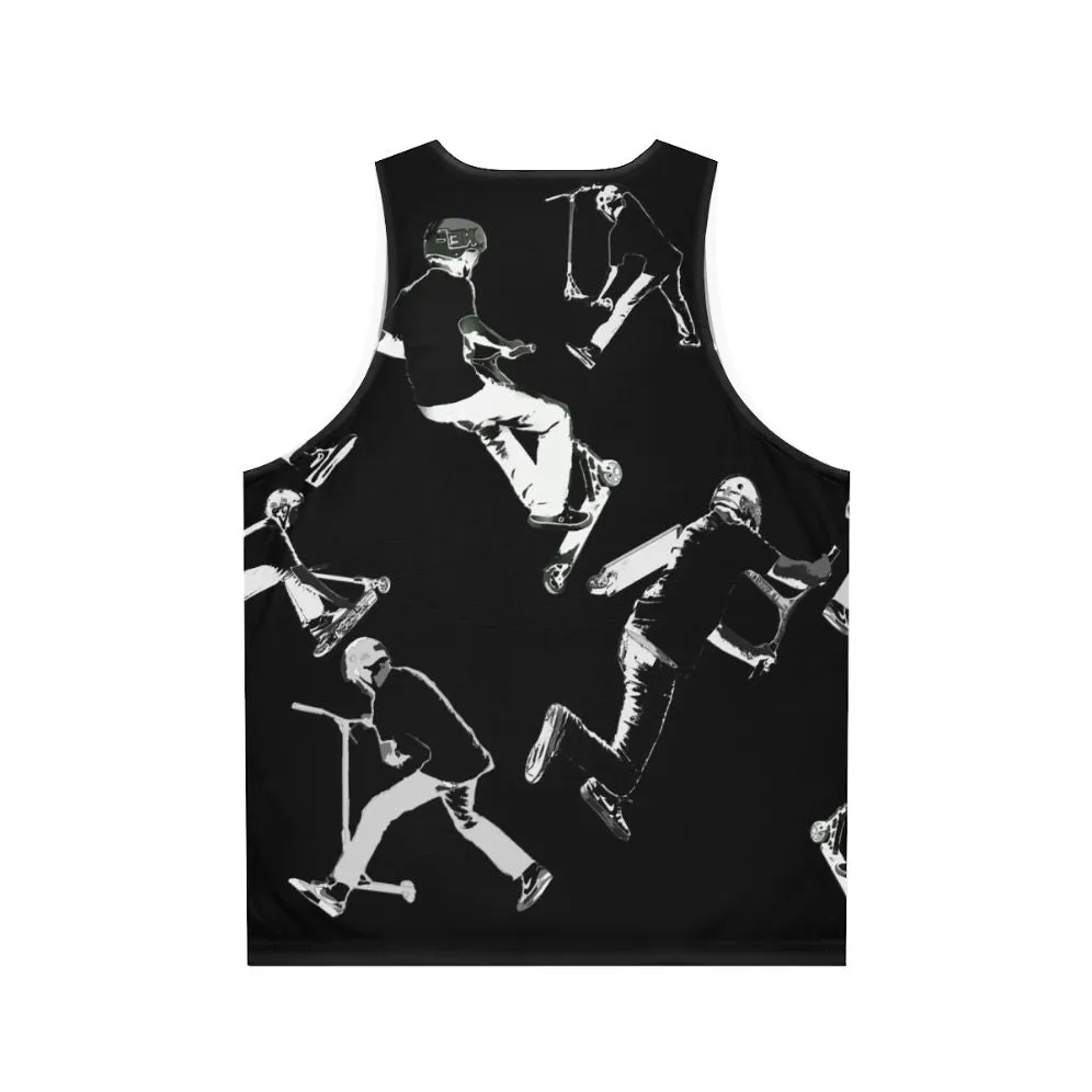 Airtime Stunt Scooter Unisex Tank Top for Sports Enthusiasts