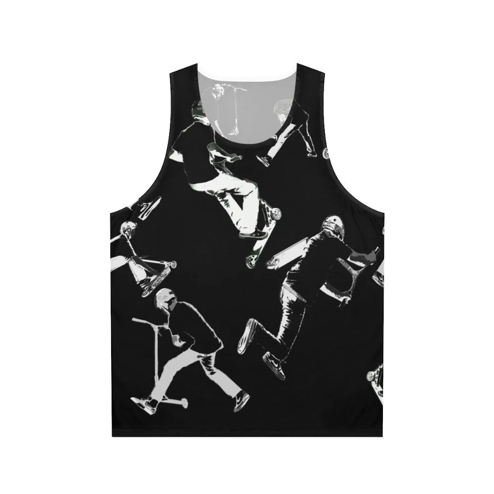 Airtime Stunt Scooter Unisex Tank Top for Sports Enthusiasts