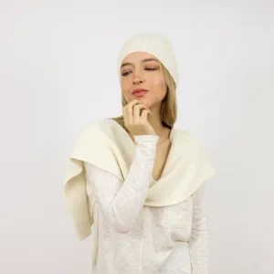 Alpaca Blend Rib Beanie and Scarf Set