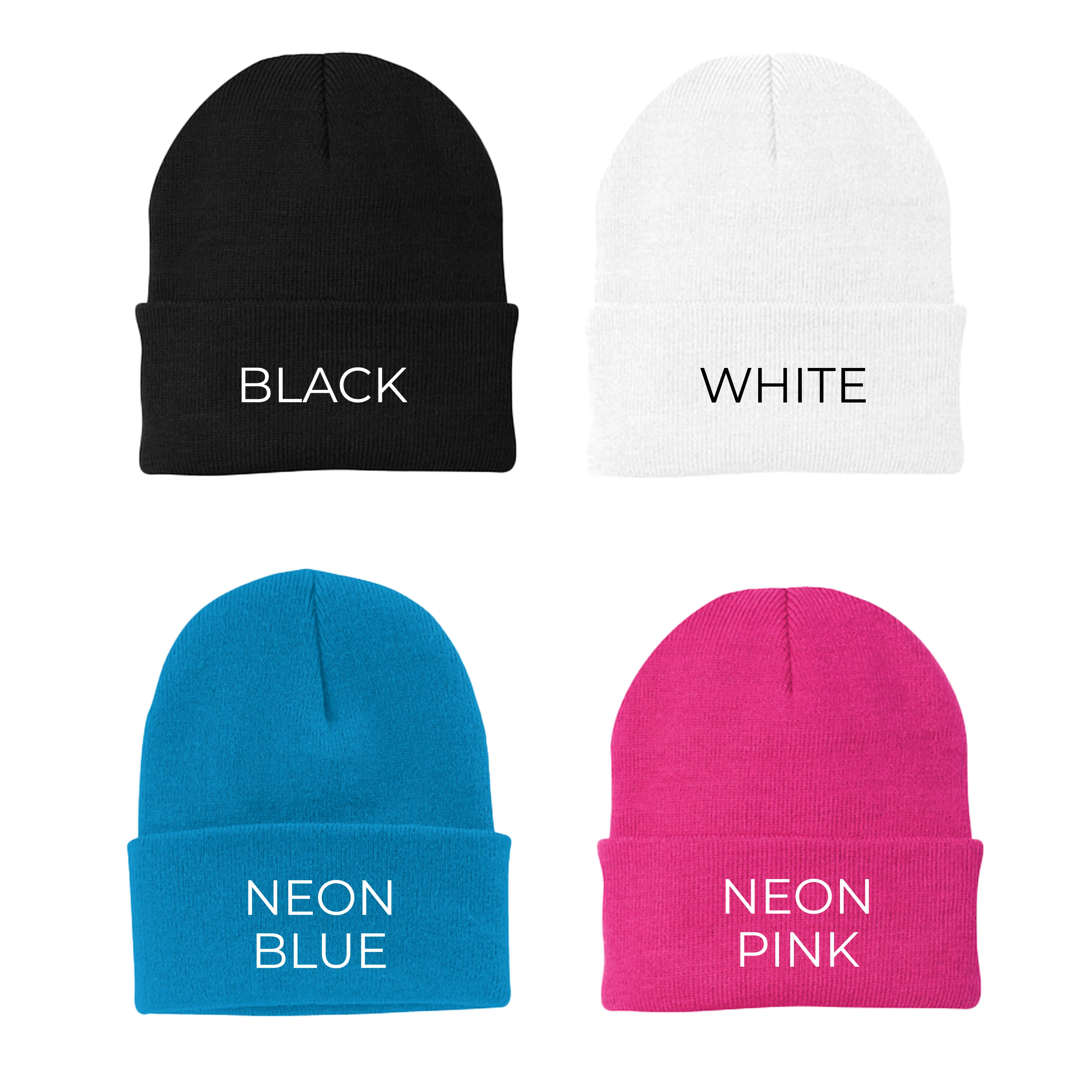 Alpha Sigma Alpha Bubble Embroidered Beanie - Alpha Sig Pastel