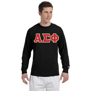 Alpha Sigma Phi Greek Champion Long-Sleeve Tee - Champion CC8C - TWILL