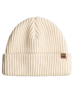 Alta Rib Beanie in White Cap