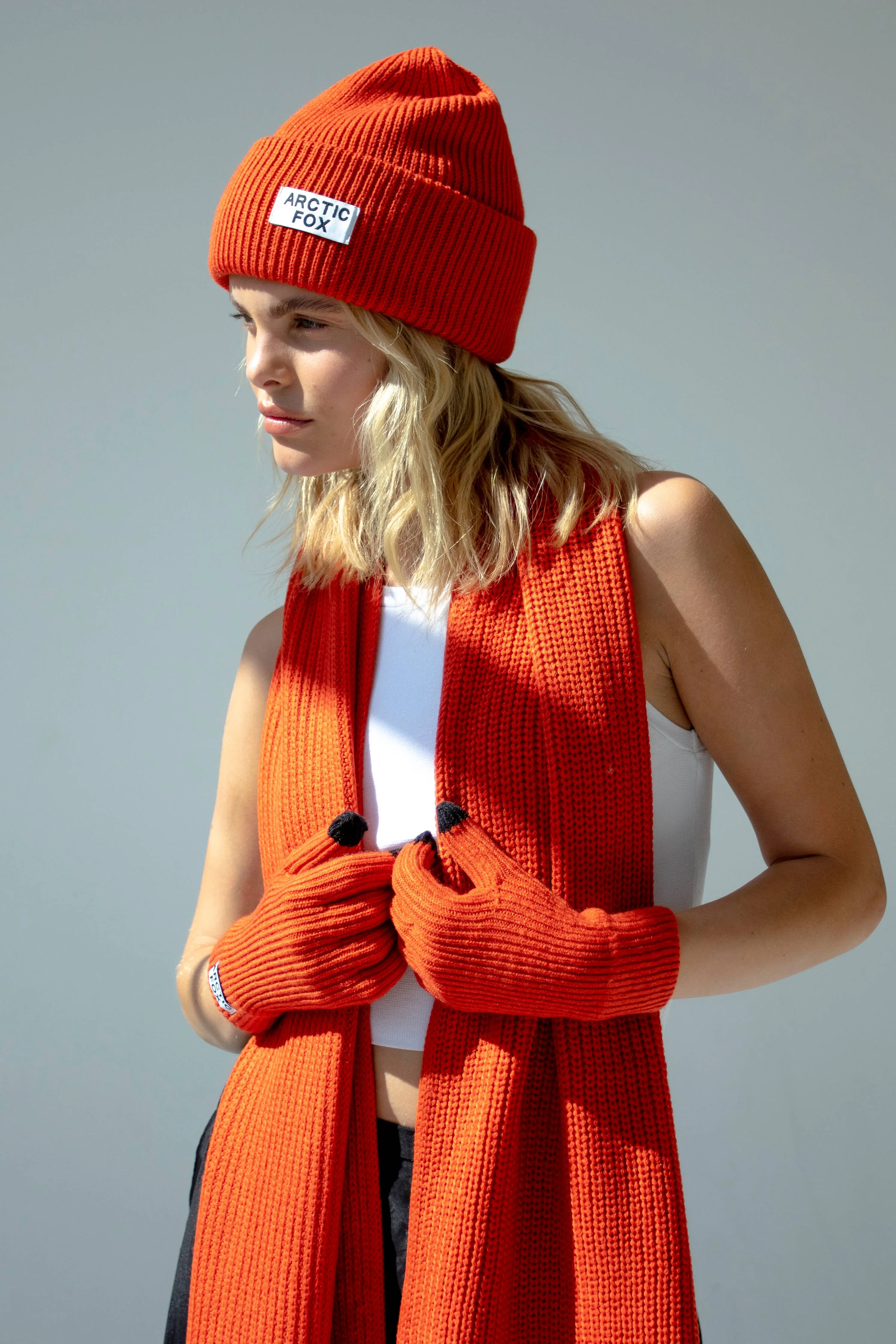 Arctic Fox Beanie - Sunkissed Coral