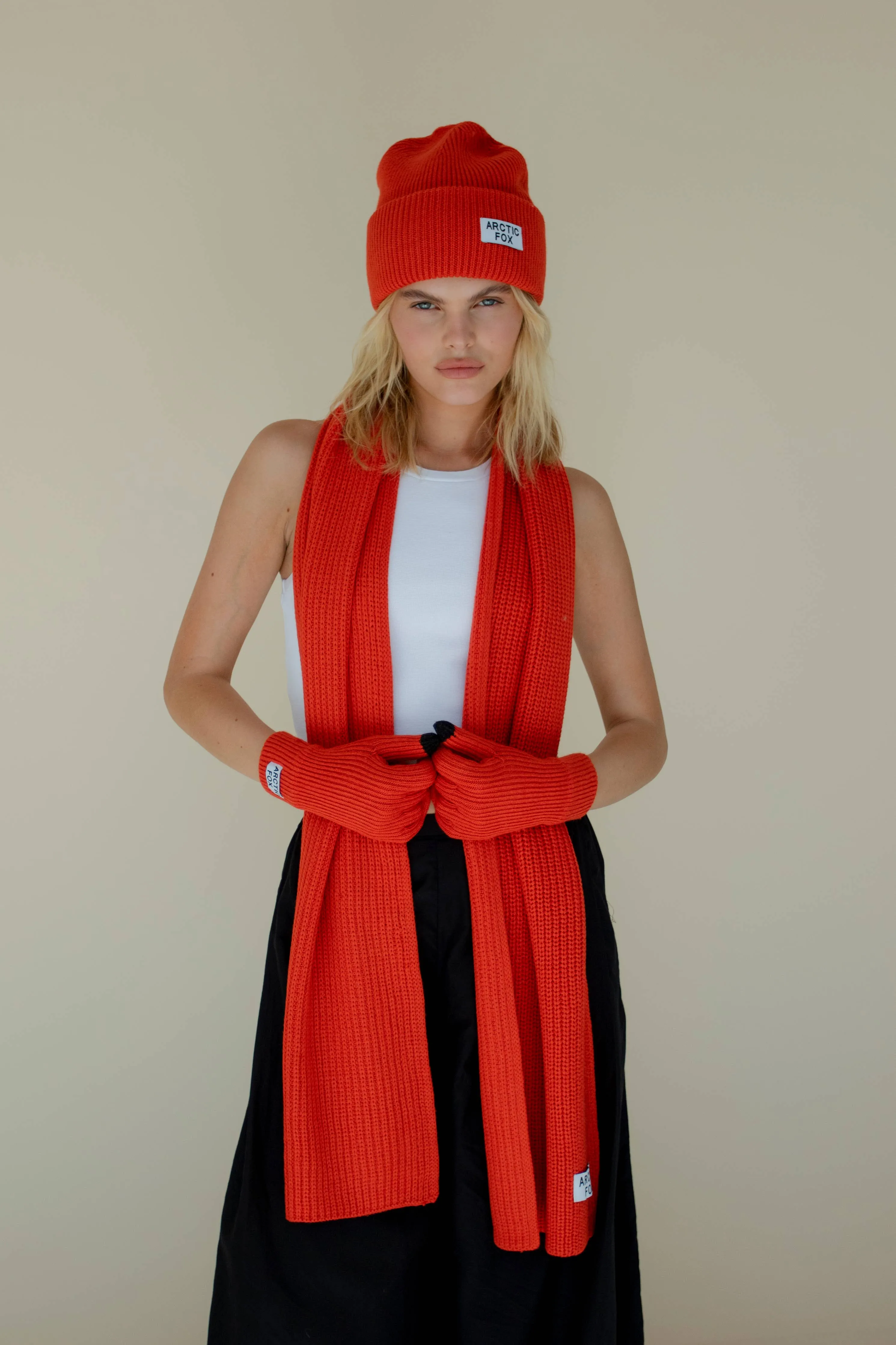 Arctic Fox Beanie - Sunkissed Coral