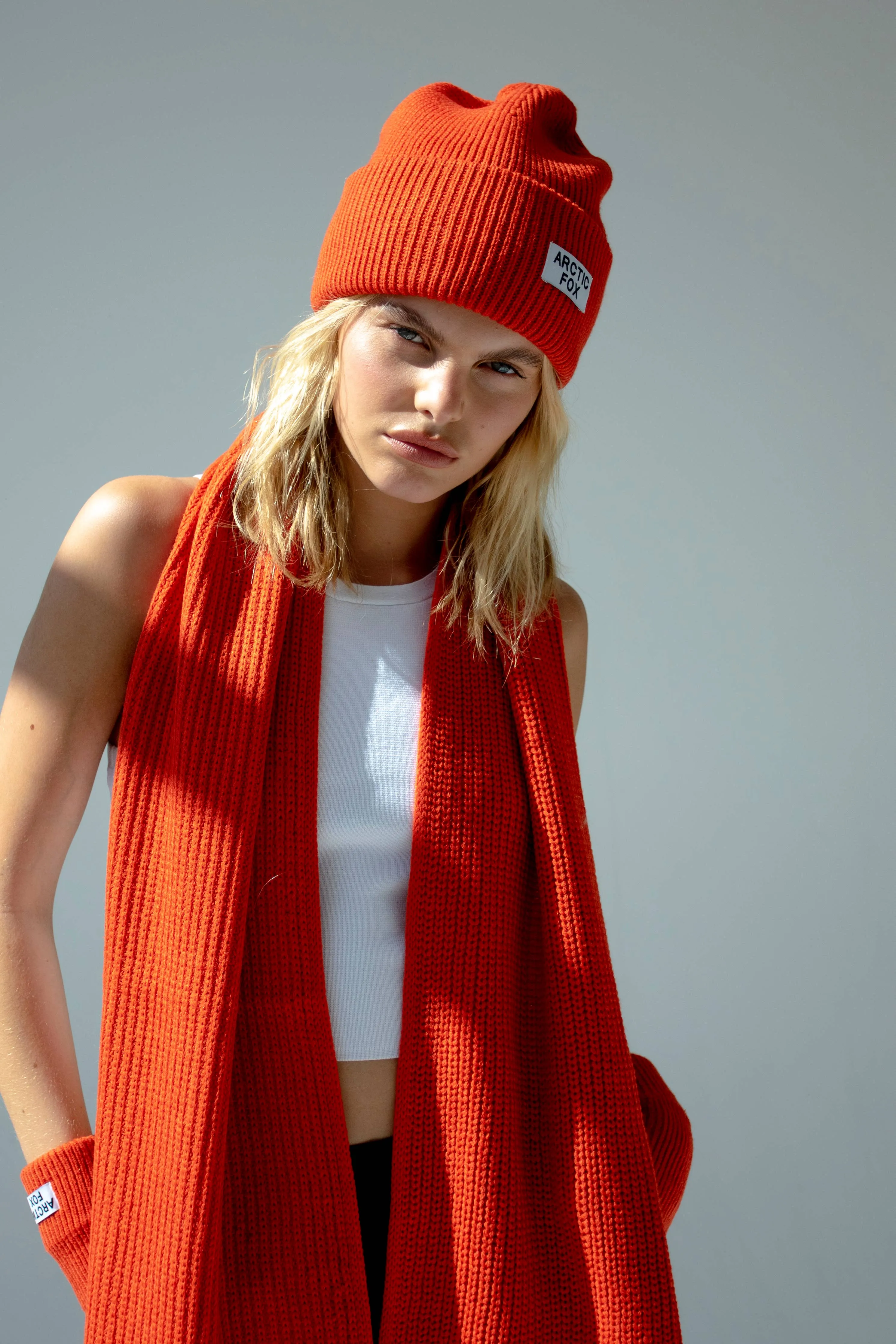 Arctic Fox Beanie - Sunkissed Coral
