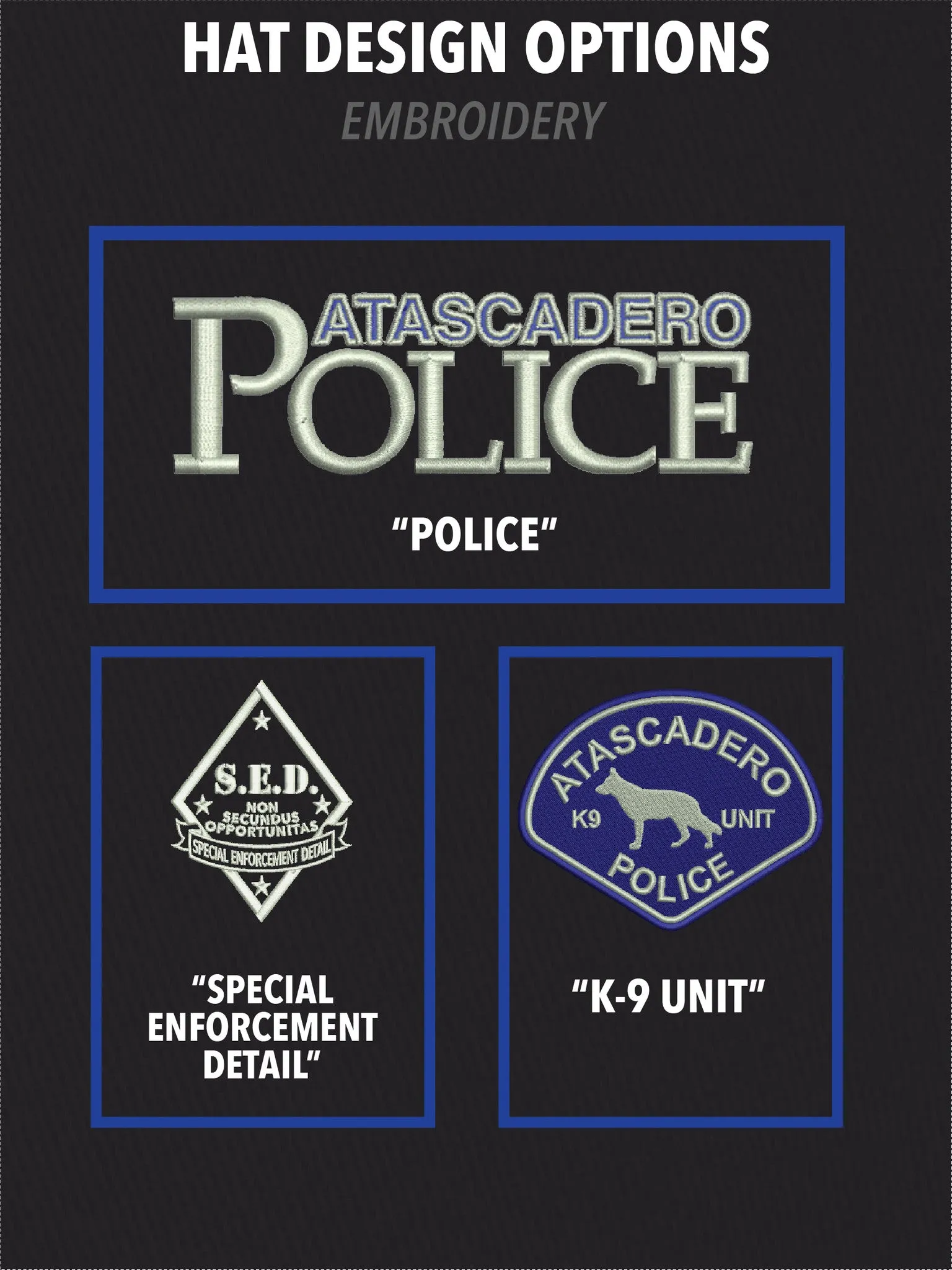 Atascadero Police - Fleece Beanie - PERSONALIZE