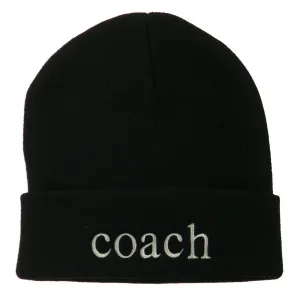 Athletic Coach Embroidered on Long Beanie