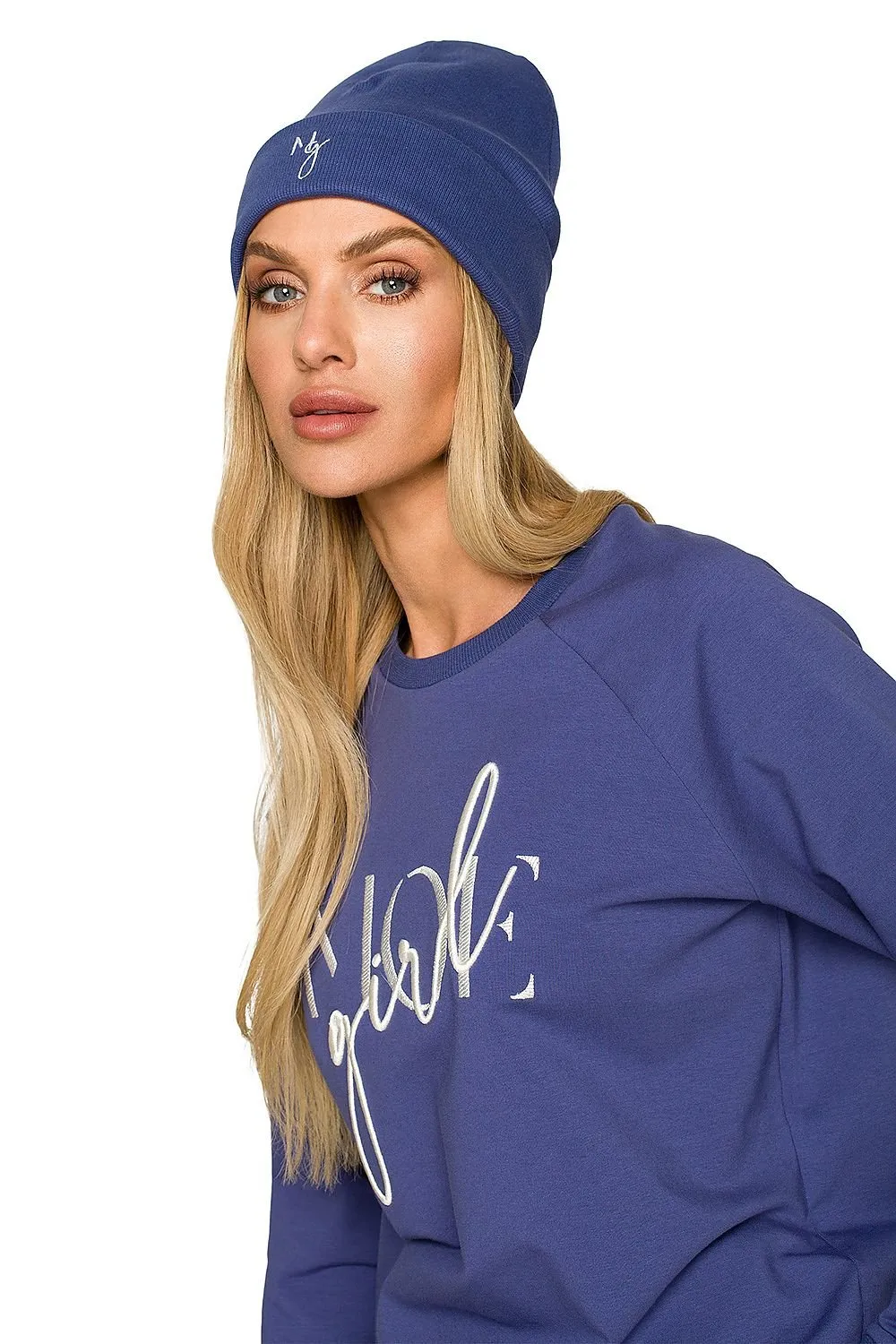 Autumn Chic Embroidered Knit Beanie