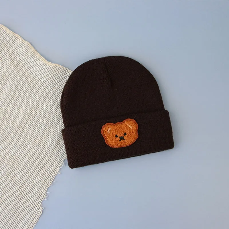Baby Autumn Winter Beanie / Cute Bear Warm Crochet Hats For 0-3 Year