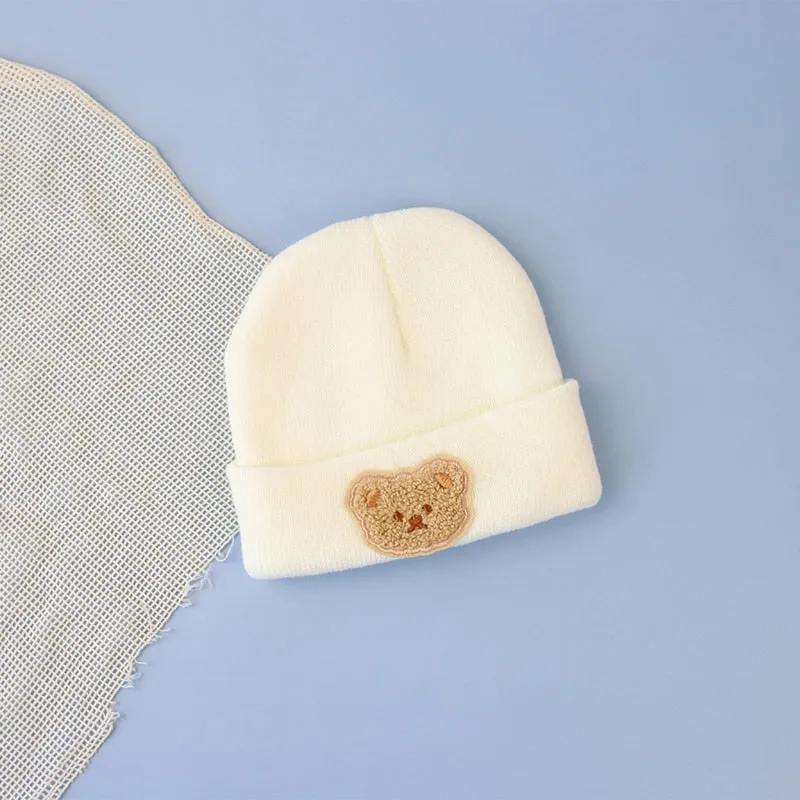 Baby Autumn Winter Beanie / Cute Bear Warm Crochet Hats For 0-3 Year