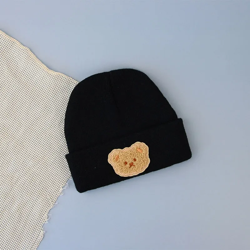 Baby Autumn Winter Beanie / Cute Bear Warm Crochet Hats For 0-3 Year
