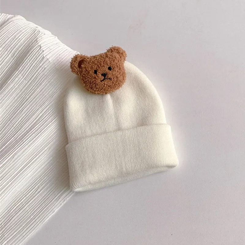 Baby Autumn Winter Beanie / Cute Bear Warm Crochet Hats For 0-3 Year