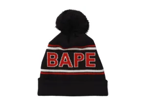Bape Knit Pom Beanie Black/Red