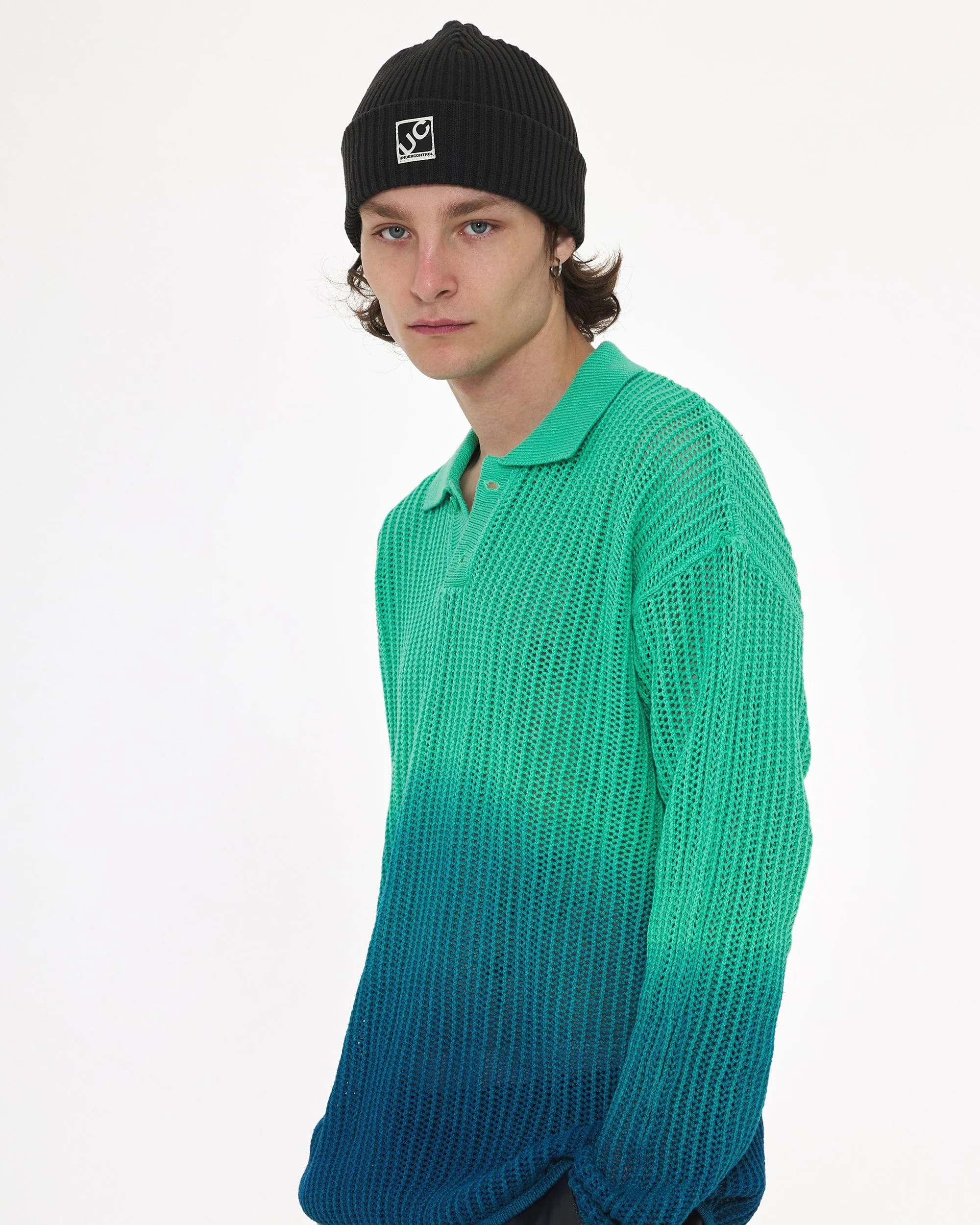 BEANIE / CROSS BOX LOGO / R CHARCOAL