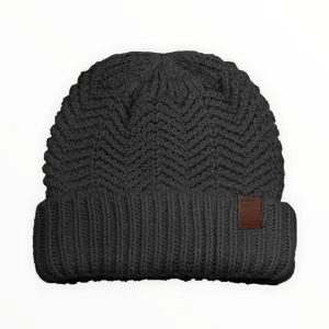 Beanie grijs/antraciet warme winter muts