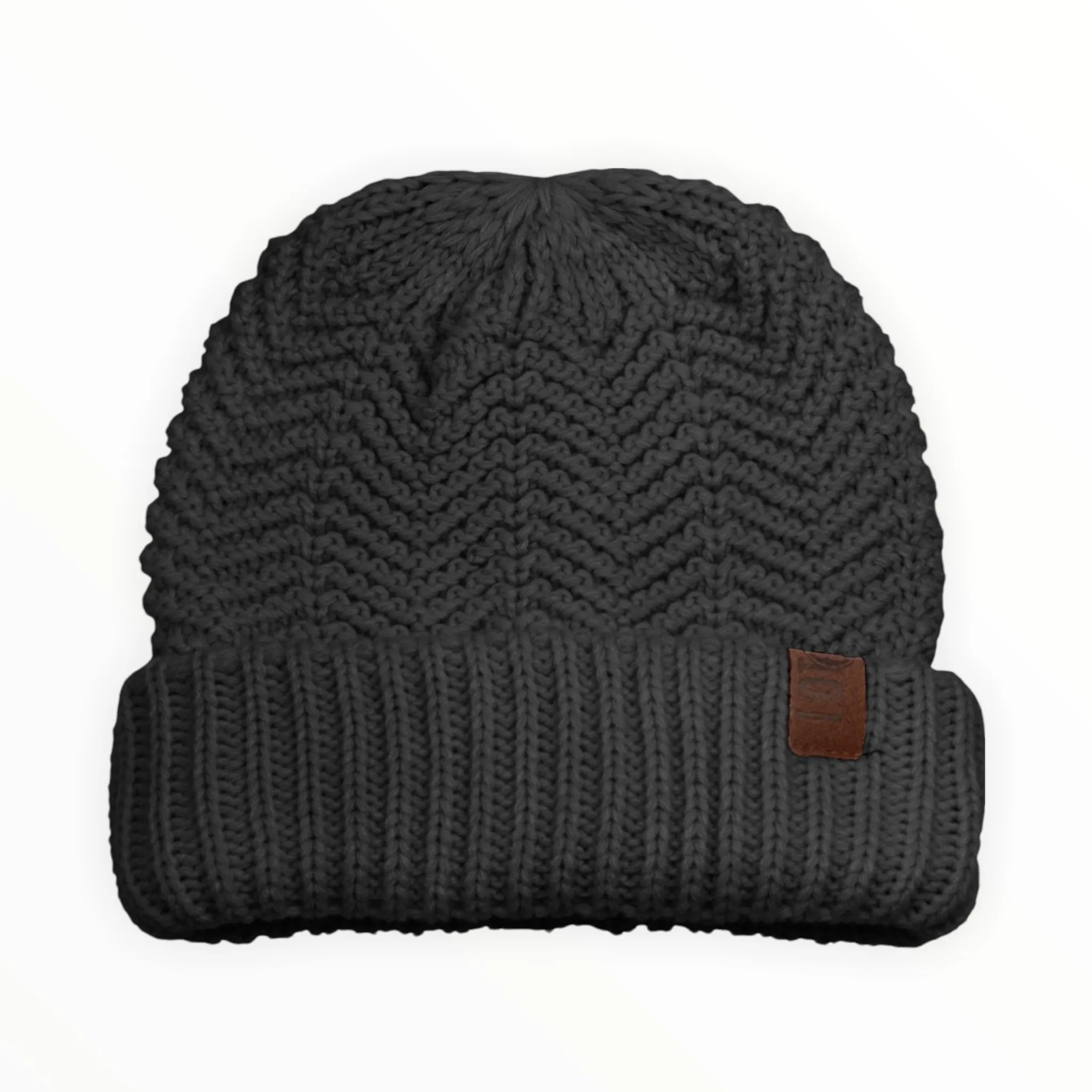 Beanie grijs/antraciet warme winter muts