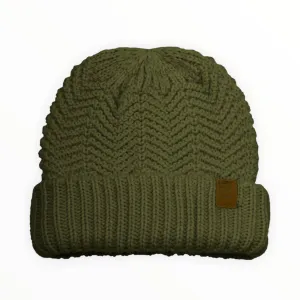 Beanie kaki warme winter muts
