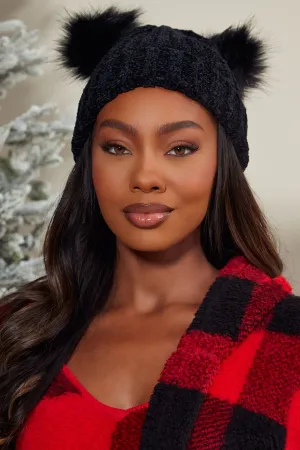 Beary Cute Beanie - Black