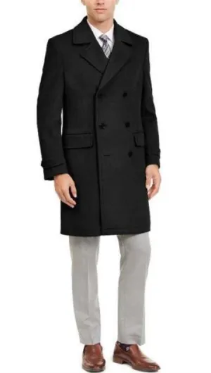 Big and Tall Peacoat - Mens Big and Tall Peacoat - Black