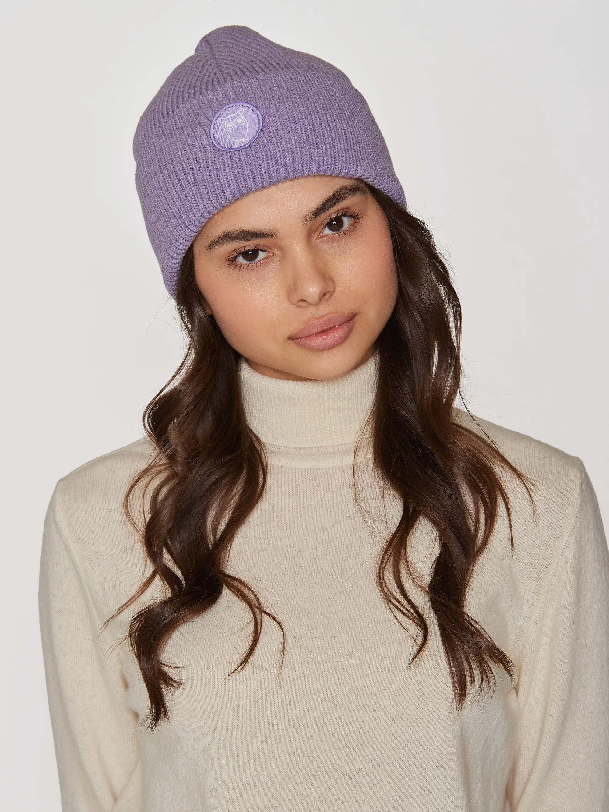 Big rib beanie - Violet Tulip