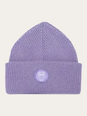 Big rib beanie - Violet Tulip