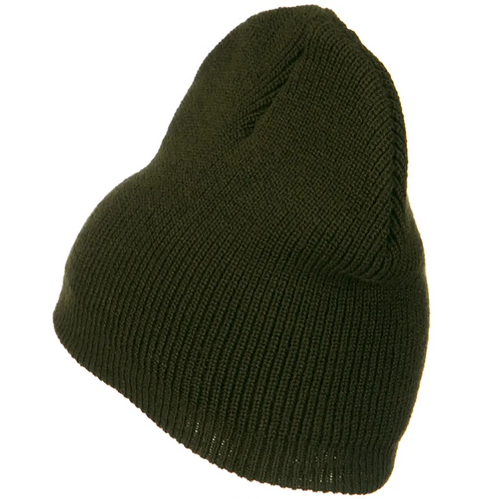 Big Size Rib Beanie with Bottom Band