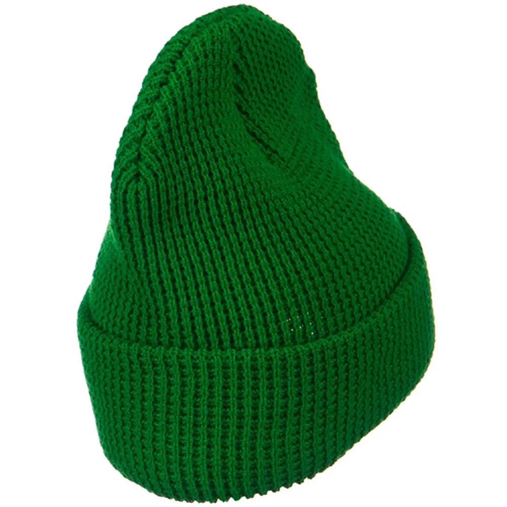 Big Stretch Waffle Stitch Cuff Beanie