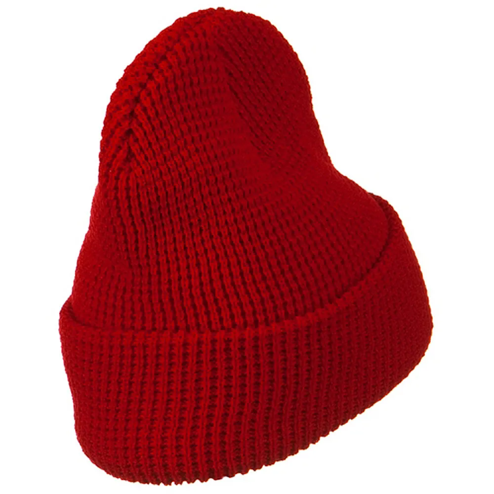 Big Stretch Waffle Stitch Cuff Beanie