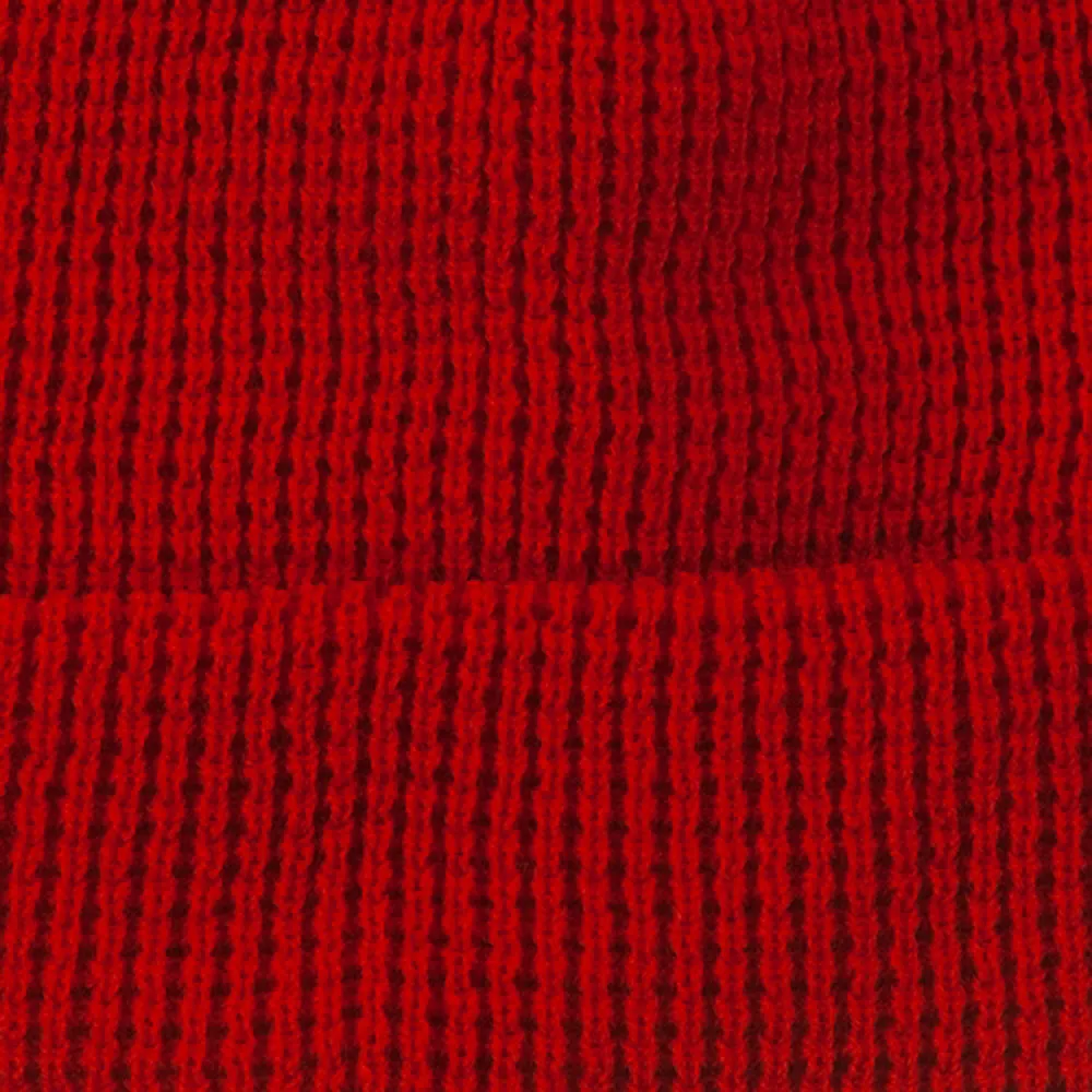 Big Stretch Waffle Stitch Cuff Beanie