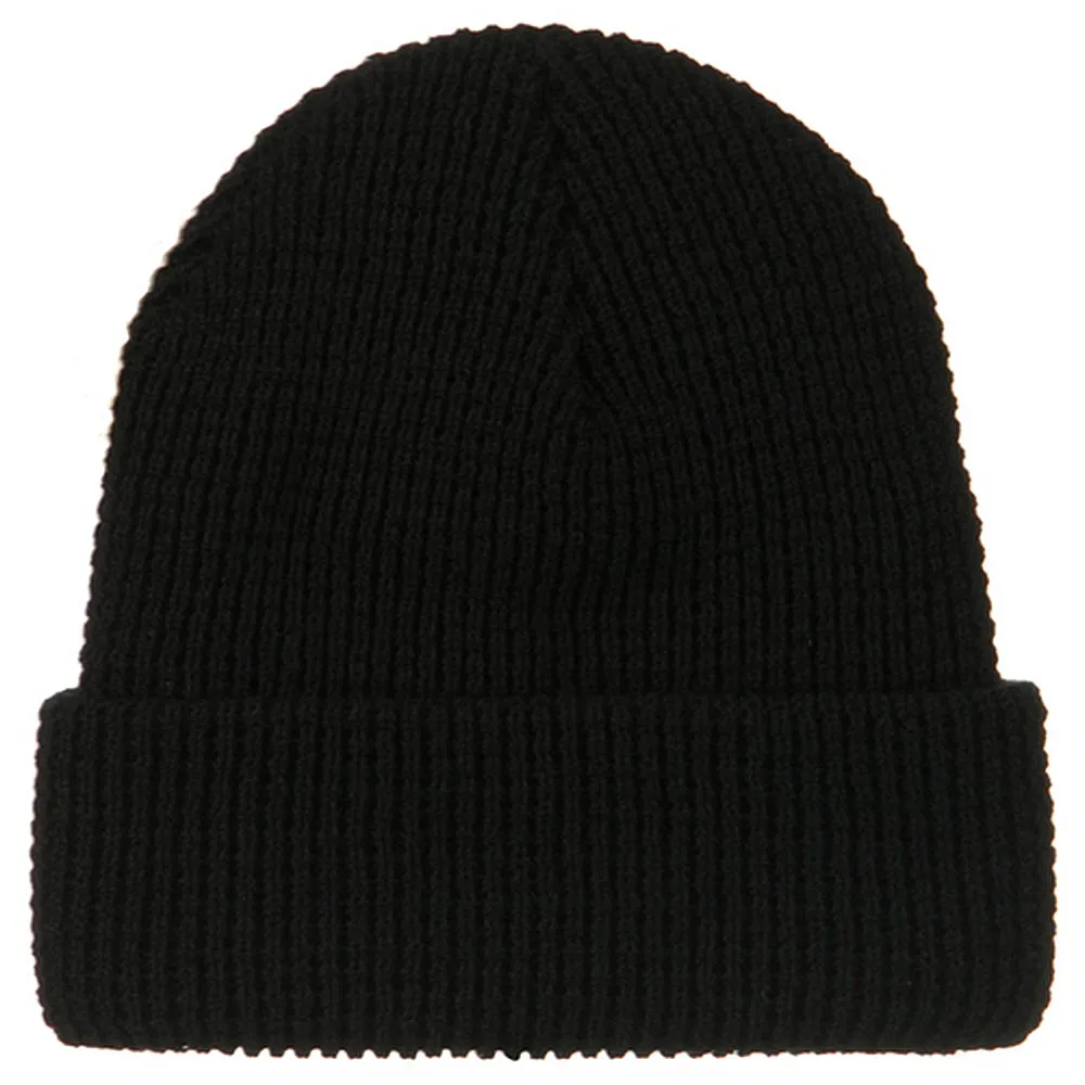 Big Stretch Waffle Stitch Cuff Beanie