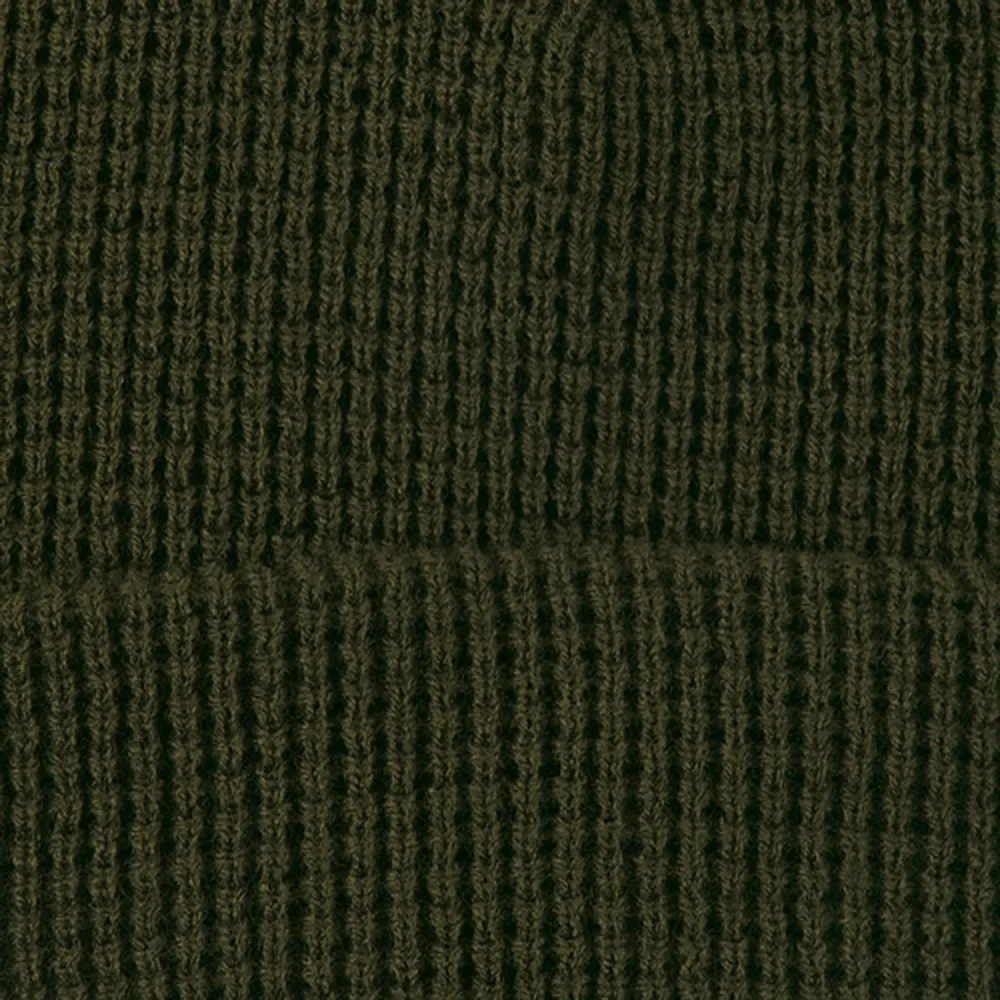 Big Stretch Waffle Stitch Cuff Beanie
