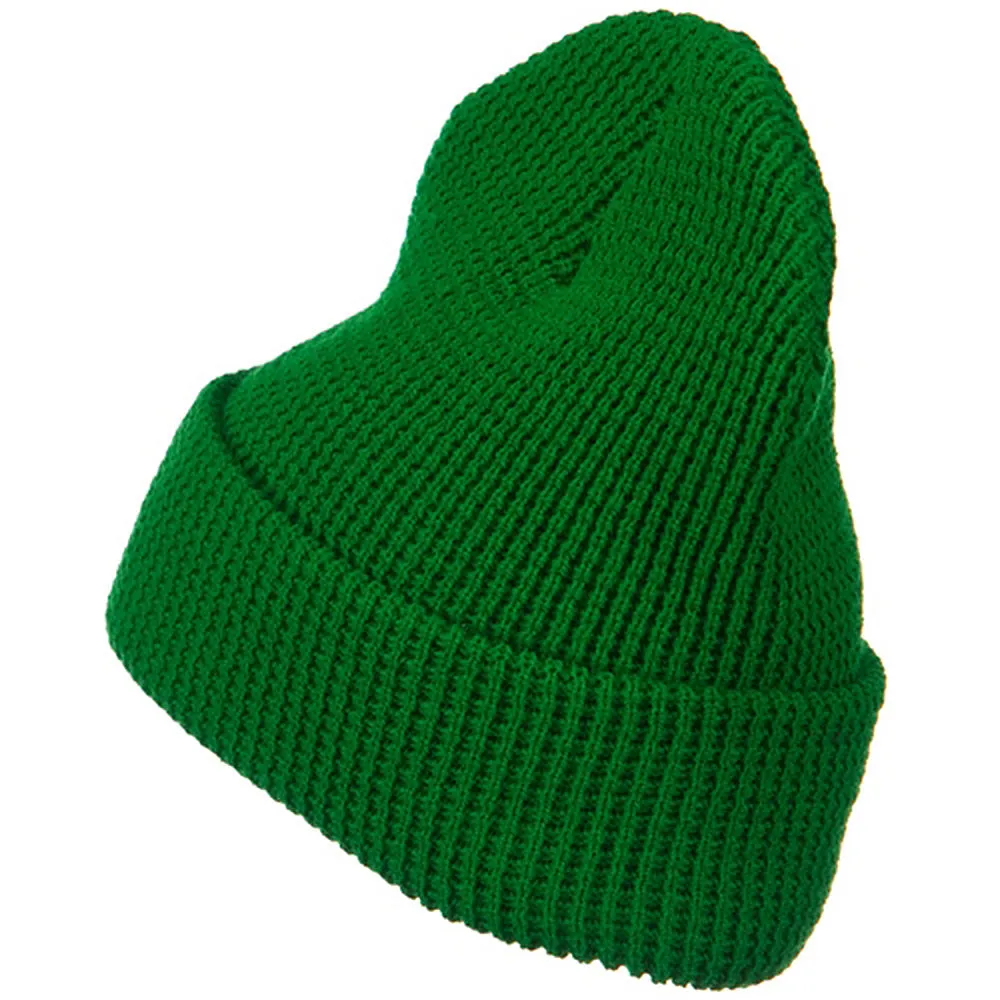 Big Stretch Waffle Stitch Cuff Beanie
