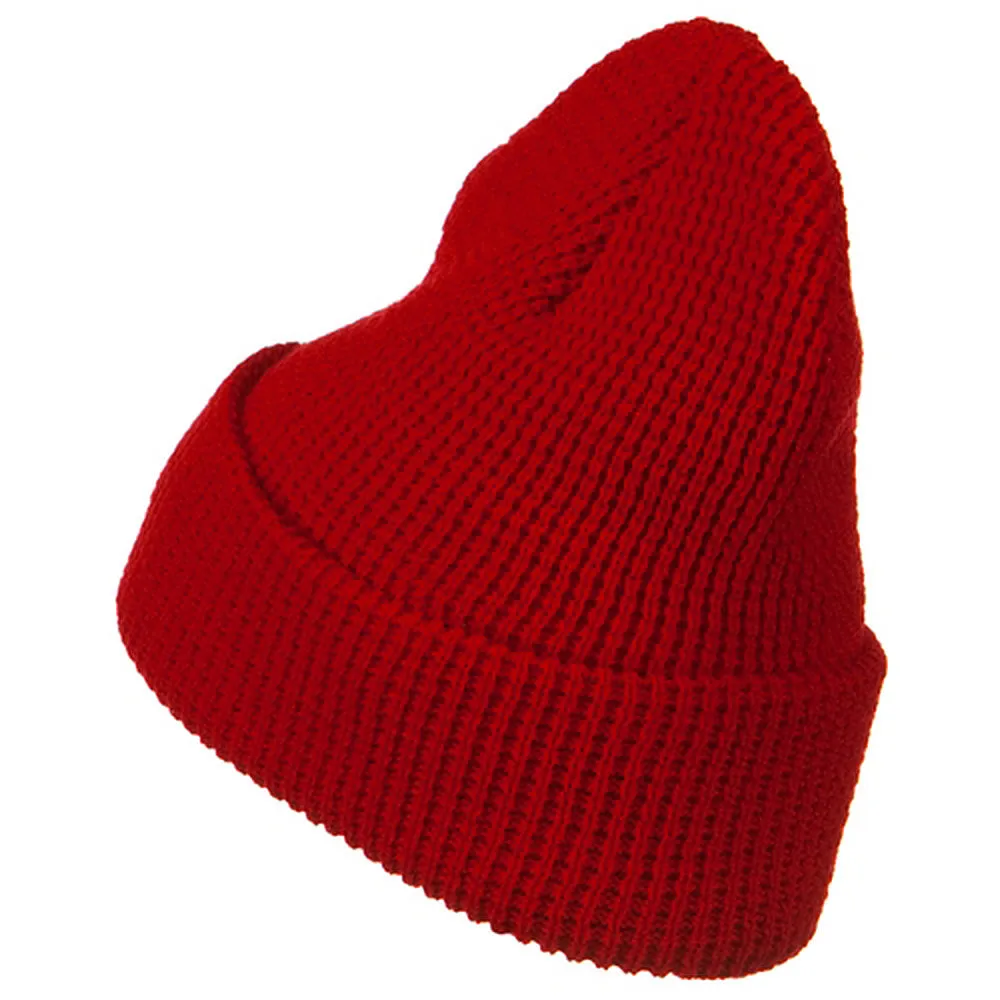 Big Stretch Waffle Stitch Cuff Beanie