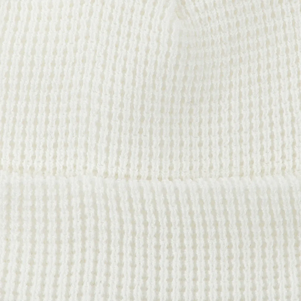 Big Stretch Waffle Stitch Cuff Beanie