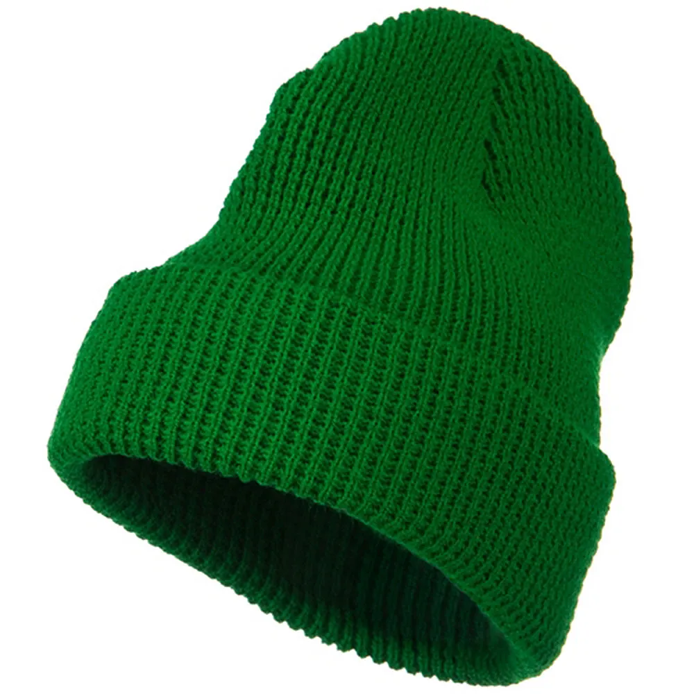 Big Stretch Waffle Stitch Cuff Beanie