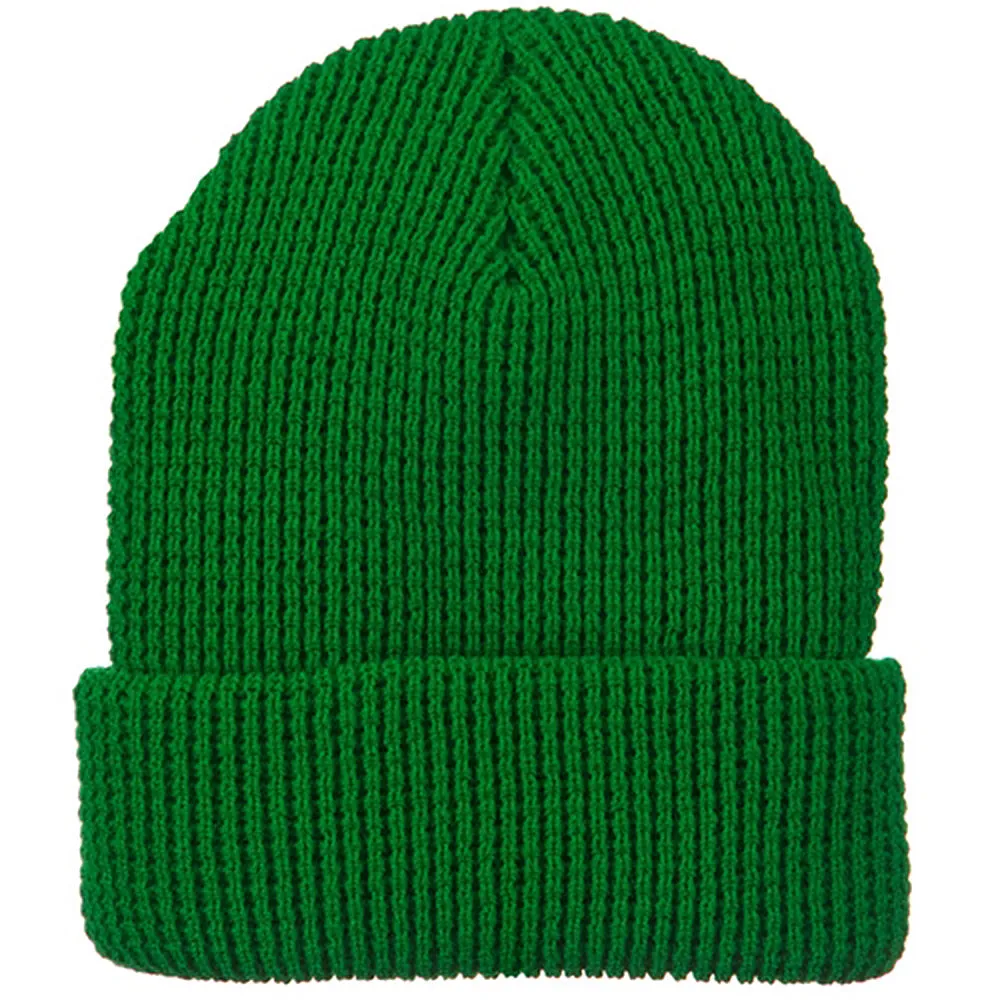 Big Stretch Waffle Stitch Cuff Beanie