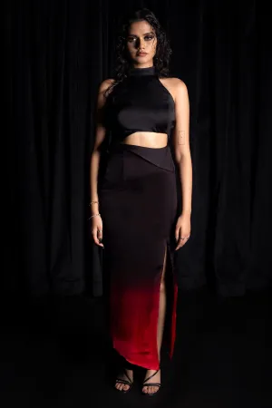 Black & Red Pencil Skirt