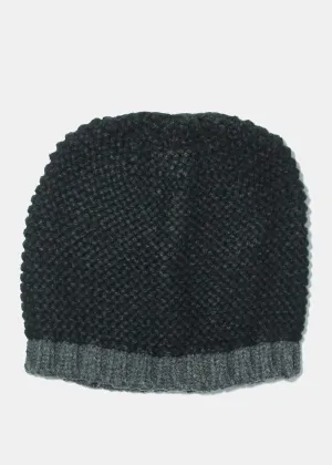 Black And Grey Knitted Beanie